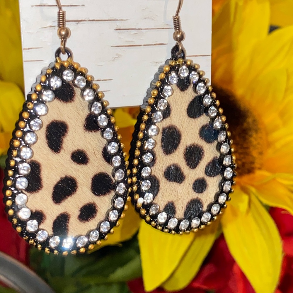 Cheetah print earrings